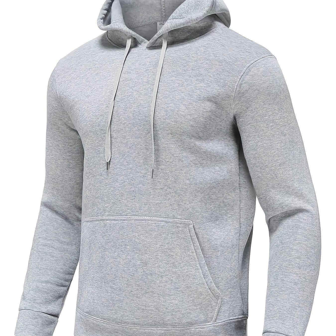 Men's Solid Color Hoodies, Casual Loose Fit Drawstring Hooded Sweatshirt With Pocket Best Sellers