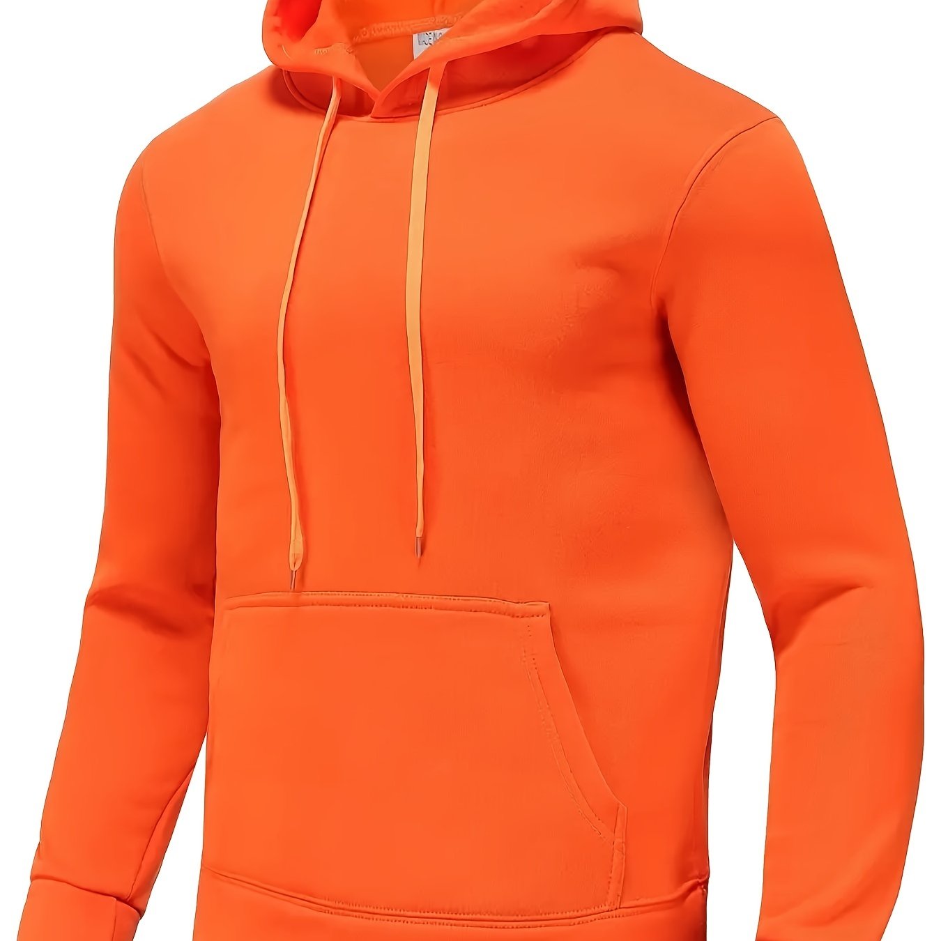 Men's Solid Color Hoodies, Casual Loose Fit Drawstring Hooded Sweatshirt With Pocket Best Sellers