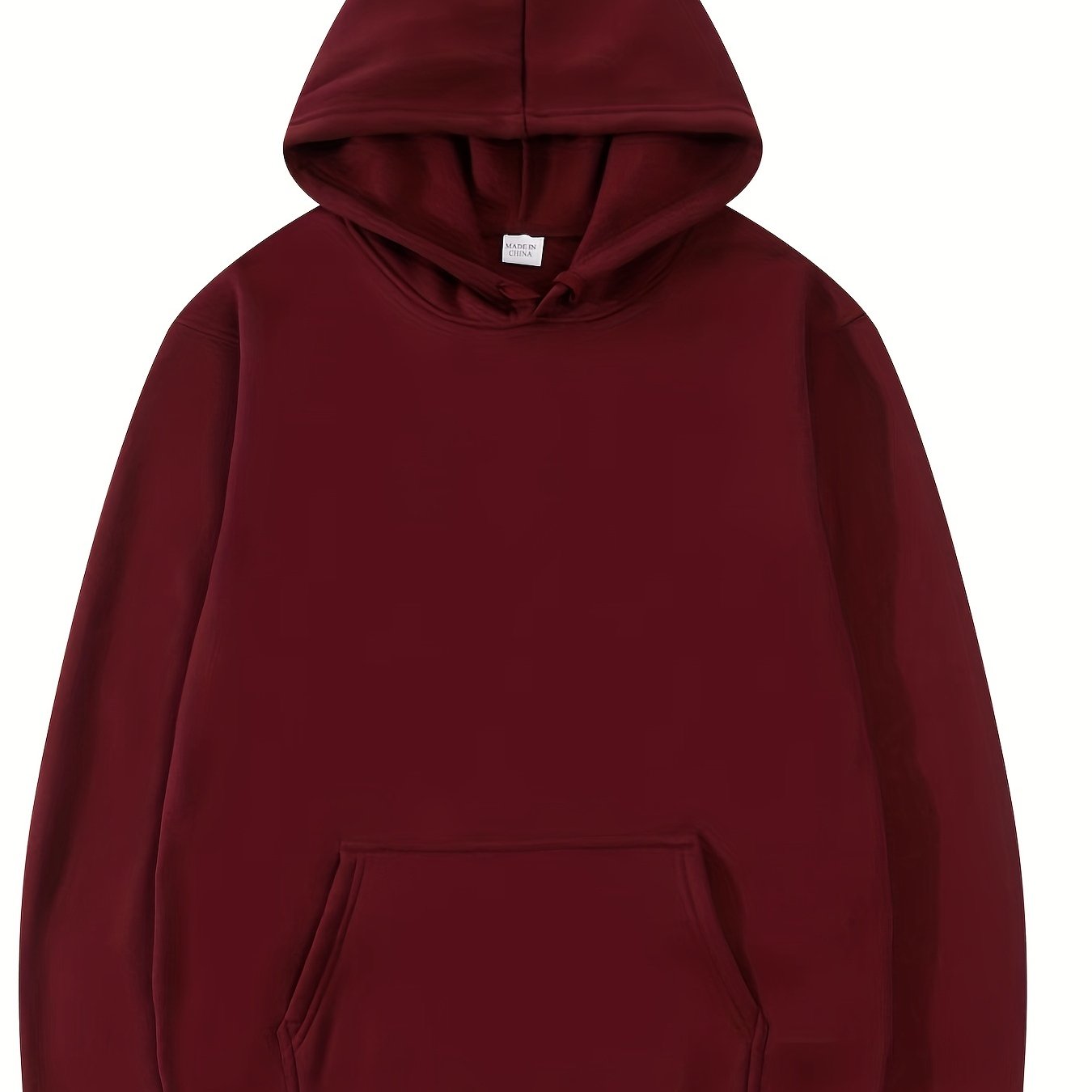 Men's Solid Color Hoodies, Casual Loose Fit Drawstring Hooded Sweatshirt With Pocket Best Sellers