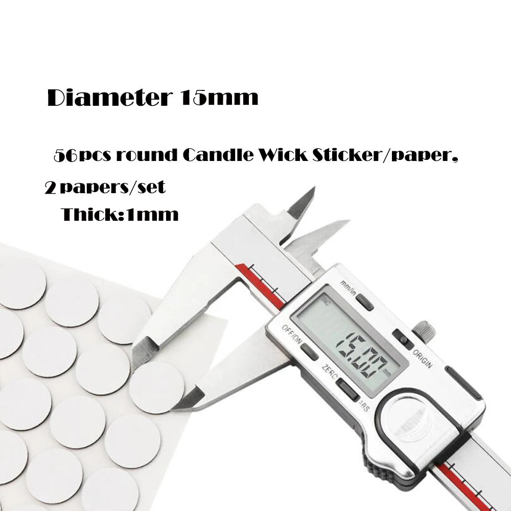 8mm/10mm/15mm/20mm White Candle Wick Stickers Double-sided Adhesive For DIY Candles Material Movable Fixed Point