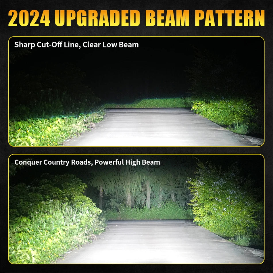 AILEO 2x H7 LED Headlight Bulbs Canbus 16000LM 400W - Mini Projector Lens 6500K White High/Low Beam