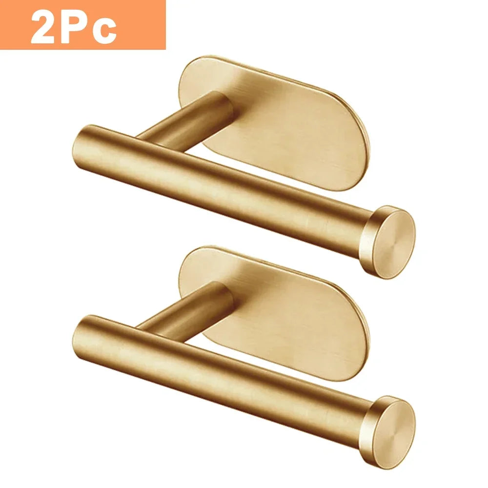 Self Adhesive Toilet Paper Towel Holder Stainless Steel Wall Mount  No Punching Tissue Towel Roll Dispenser for Bathroom Kitchen