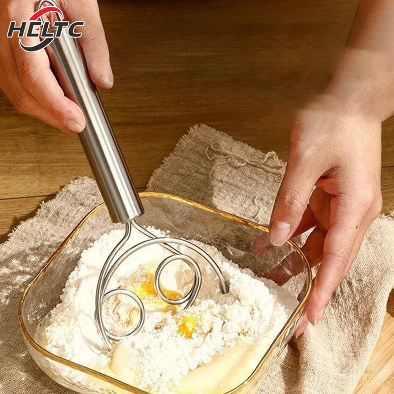 1Pc Eggs Cream Mixing Rods Double Holes Flour Cake Stirrer Whisk For Dough Bread Smooth Tools Coil Mixer Kitchen Tools