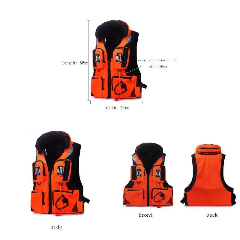 Outdoor Fishing Vest Life Safety Jacket Swimming Sailing Waistcoat Vest Quick Dry Breathable Material Fishing Vest