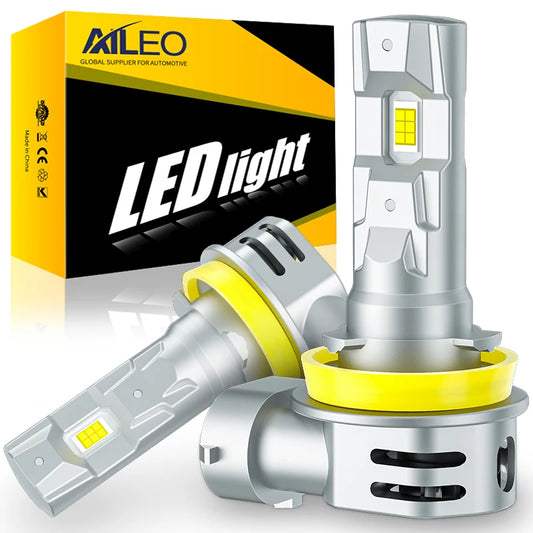 AILEO 2 PCS H11 LED Canbus H8 H9 H7 H4 HI/LO Beam 9005 9006 LED Car Headlight Bulb 30000LM Super Bright 6000K Turbo Fog Lamps