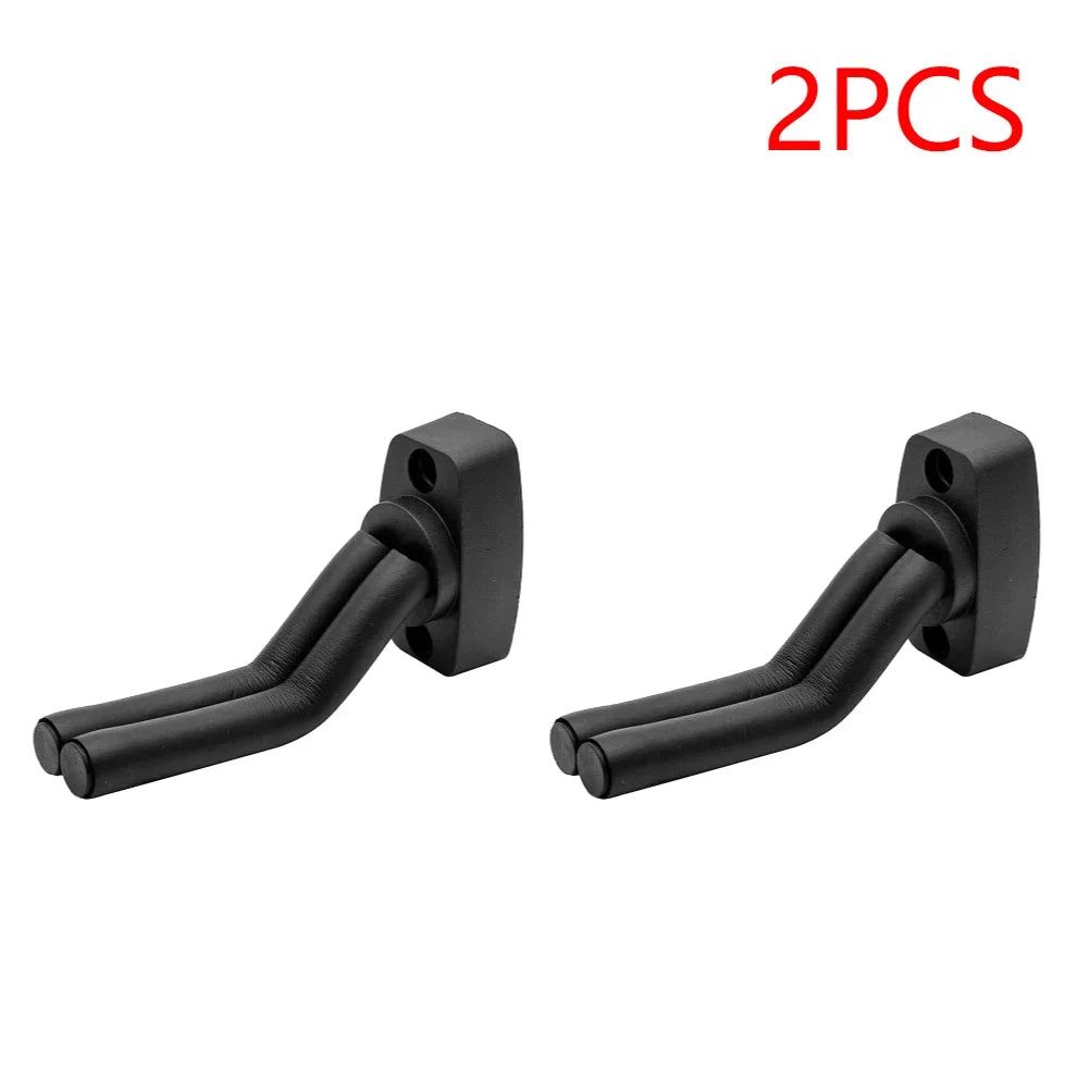 Miwayer Guitar Wall Mount Hanger Black Guitar Hanger Wall Hook for All Size Guitars Bass Mandolin Banjo Ukulele