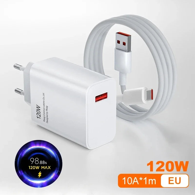 Original Xiaomi 120W Charger Fast Charge Hypercharge EU Power Adapter For MI 14 Ultra 13T Pro 12S 13 Redmi K70 K60 Phone