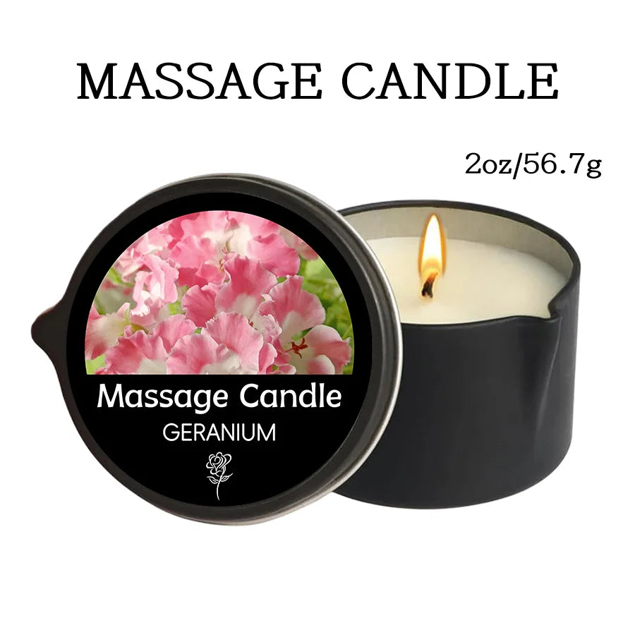 Massage Oil Candle - Stress Relief Skin Moisturizing Scented Aromatherapy Spa Luxury Candles