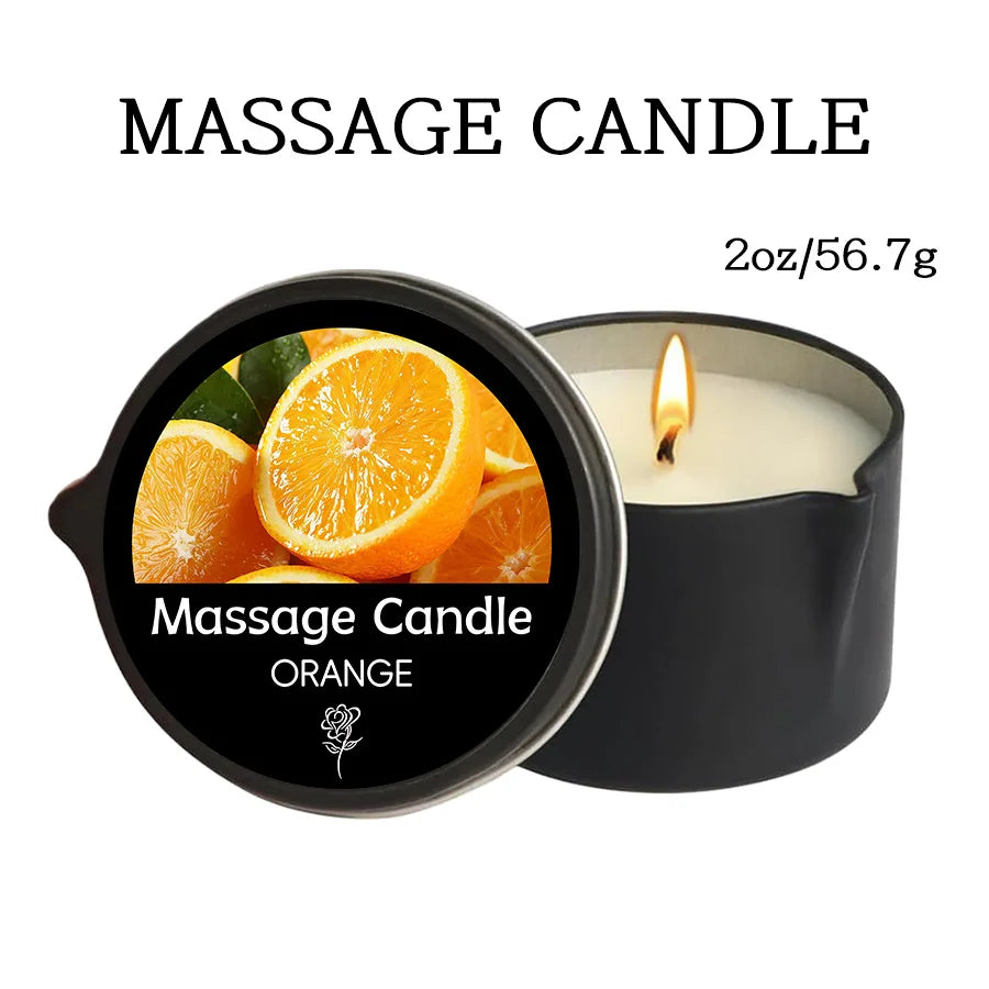Massage Oil Candle - Stress Relief Skin Moisturizing Scented Aromatherapy Spa Luxury Candles