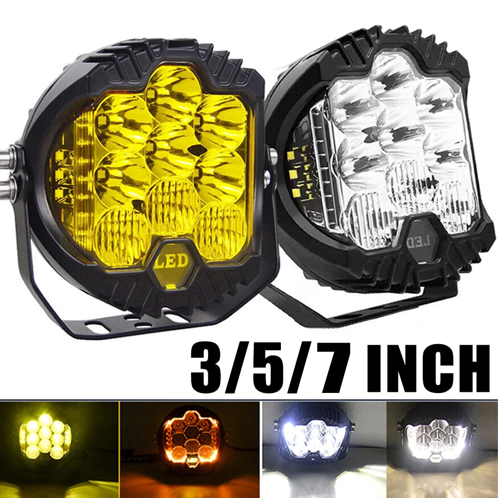 3'' 5'' 7'' Automobile LED Sport Work Lamps for Lada Offroad 4X4 vehicle Auxiliary Lights led 7 INCH Combo Driving Lamp Headlamp
