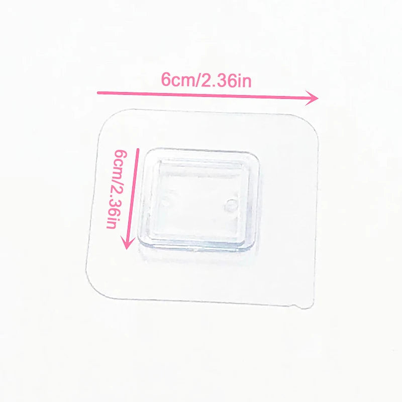 1pc Transparent Wire Shelf Wall Mount Sticker Sided Fixing Patch Wall Self Adhesive Hook For Kitchen Bathroom Gadget