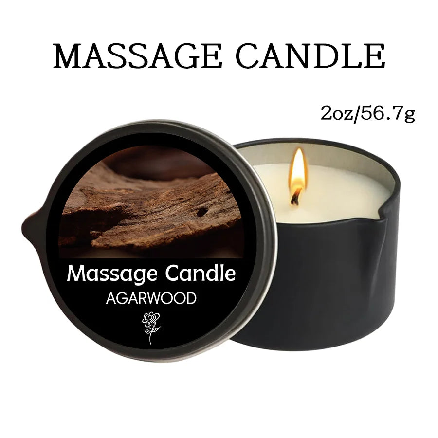 Massage Oil Candle - Stress Relief Skin Moisturizing Scented Aromatherapy Spa Luxury Candles