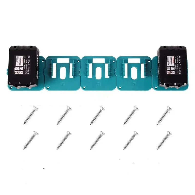 5PCS Battery Holder for Makita 18V Li-ion Battery Tools Machine Holder Storage Rack Wall Mount for BL1860 BL1850(No Battery)