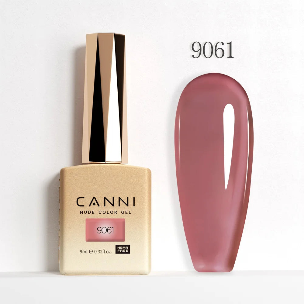 CANNI Jelly Pink Nail Gel Polish 9ml - HEMA Free Pastel Varnish Semi Permanent UV LED Top Coat