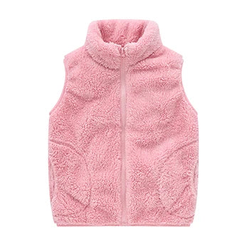 Spring Autumn Warm Children Vest Coat Baby Fleece Waistcoat Sleeveless Kids Outerwear Boys Girls Jacket 3-10 Year Child Clothing
