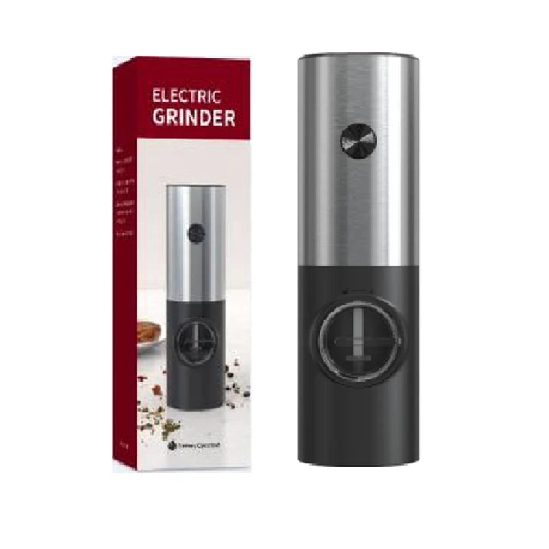 Electric Automatic Salt and Pepper Grinder Set with LED Light - Adjustable Spice Mill Kitchen Tools