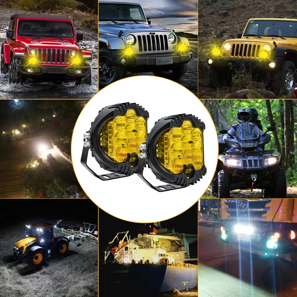 3'' 5'' 7'' Automobile LED Sport Work Lamps for Lada Offroad 4X4 vehicle Auxiliary Lights led 7 INCH Combo Driving Lamp Headlamp