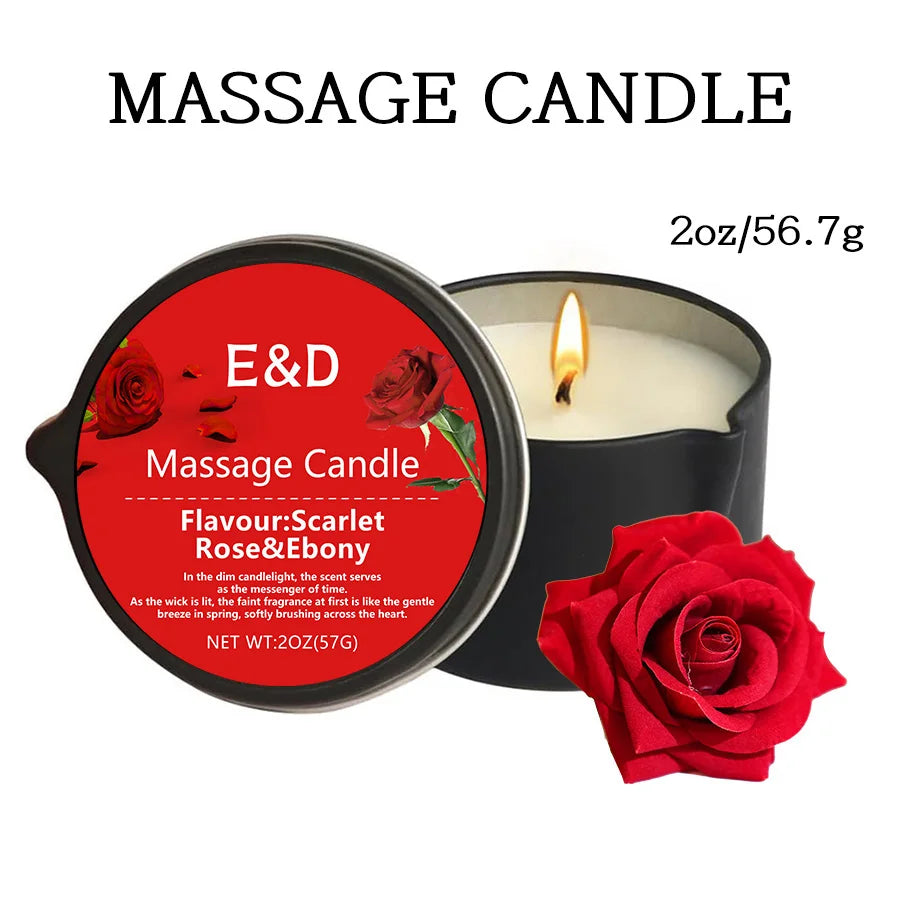 Massage Oil Candle - Stress Relief Skin Moisturizing Scented Aromatherapy Spa Luxury Candles