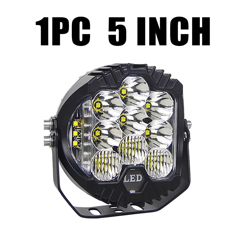 3'' 5'' 7'' Automobile LED Sport Work Lamps for Lada Offroad 4X4 vehicle Auxiliary Lights led 7 INCH Combo Driving Lamp Headlamp