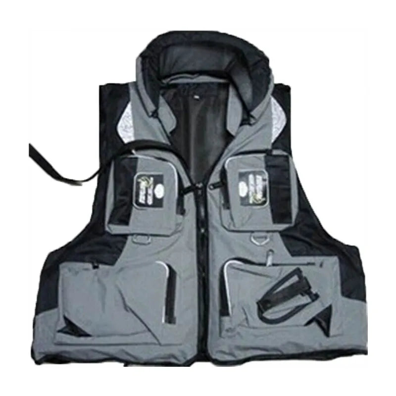Outdoor Fishing Vest Life Safety Jacket Swimming Sailing Waistcoat Vest Quick Dry Breathable Material Fishing Vest