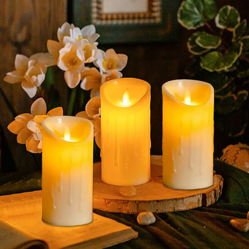 1 Pc Electronic Candle Lights Simulation Of Plastic Candles Wedding Party Birthday Decorations Family Ornaments Decorations