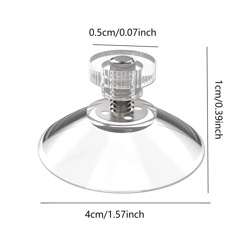 4/10pcs With Thumbscrew Sucker Suction Cup Metal Nut Stud Thread Bathroom Window Glass Wall Mount Furniture Fixture Sign Holders