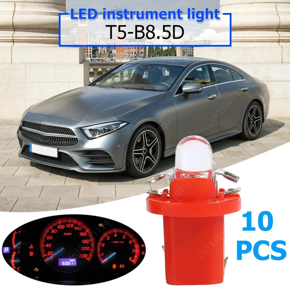 10-30Pcs T5 B8.5D Led Interior Lights Car Automobile Dashboard Instrument Cluster Bulbs White/Red/Blue Light Lamp