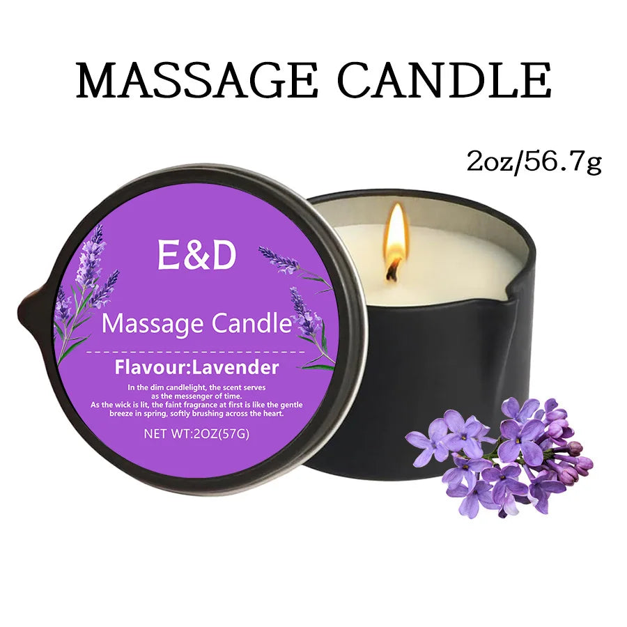 Massage Oil Candle - Stress Relief Skin Moisturizing Scented Aromatherapy Spa Luxury Candles