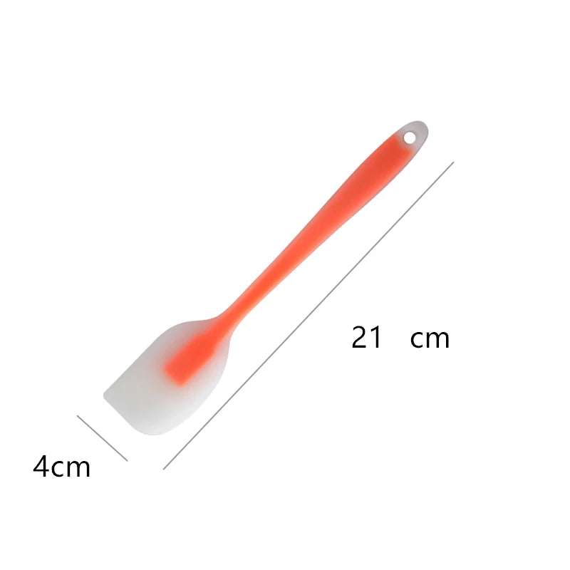Baking Tools Spatula Integrated High Temperature Cake Cream Silicone Spatula Translucent Head Spatula Baking Tools Kitchen Tools