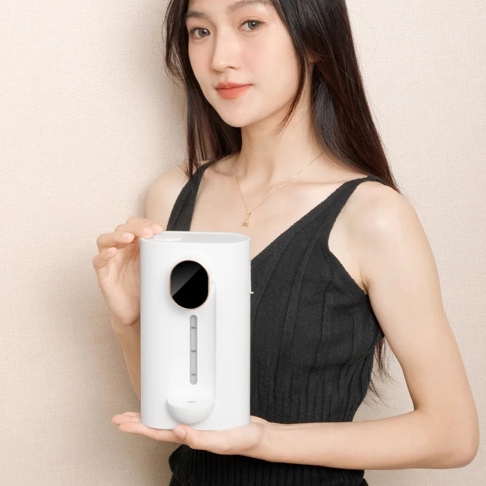 2025 New Smart Touchless 540ML Mouthwash  Dispenser w/LED, 3 Modes, Wall/Table Mount, 2 Cups, 2-in-1 Bathroom Essential