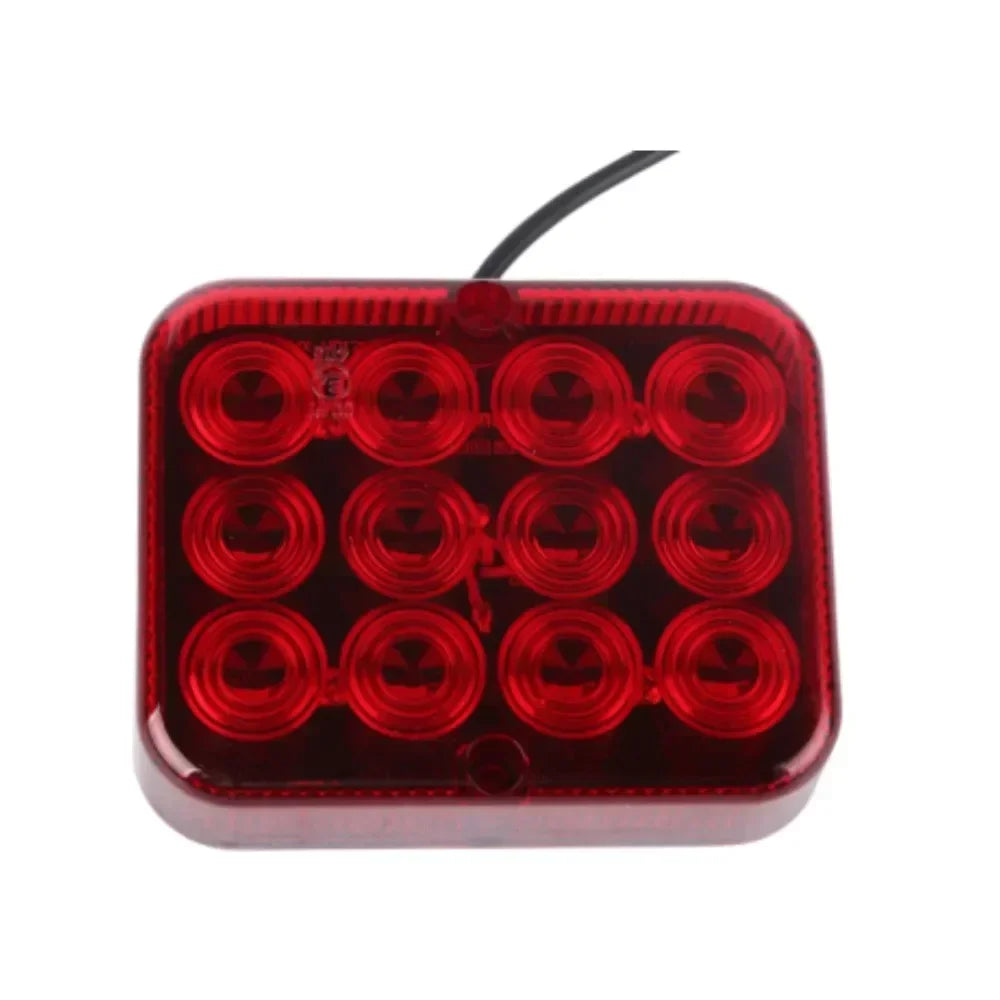 12V 24V LED Waterproof Rear Tail Fog Light - Brake Stop Safety Warning Lamp for Truck Trailer Boat