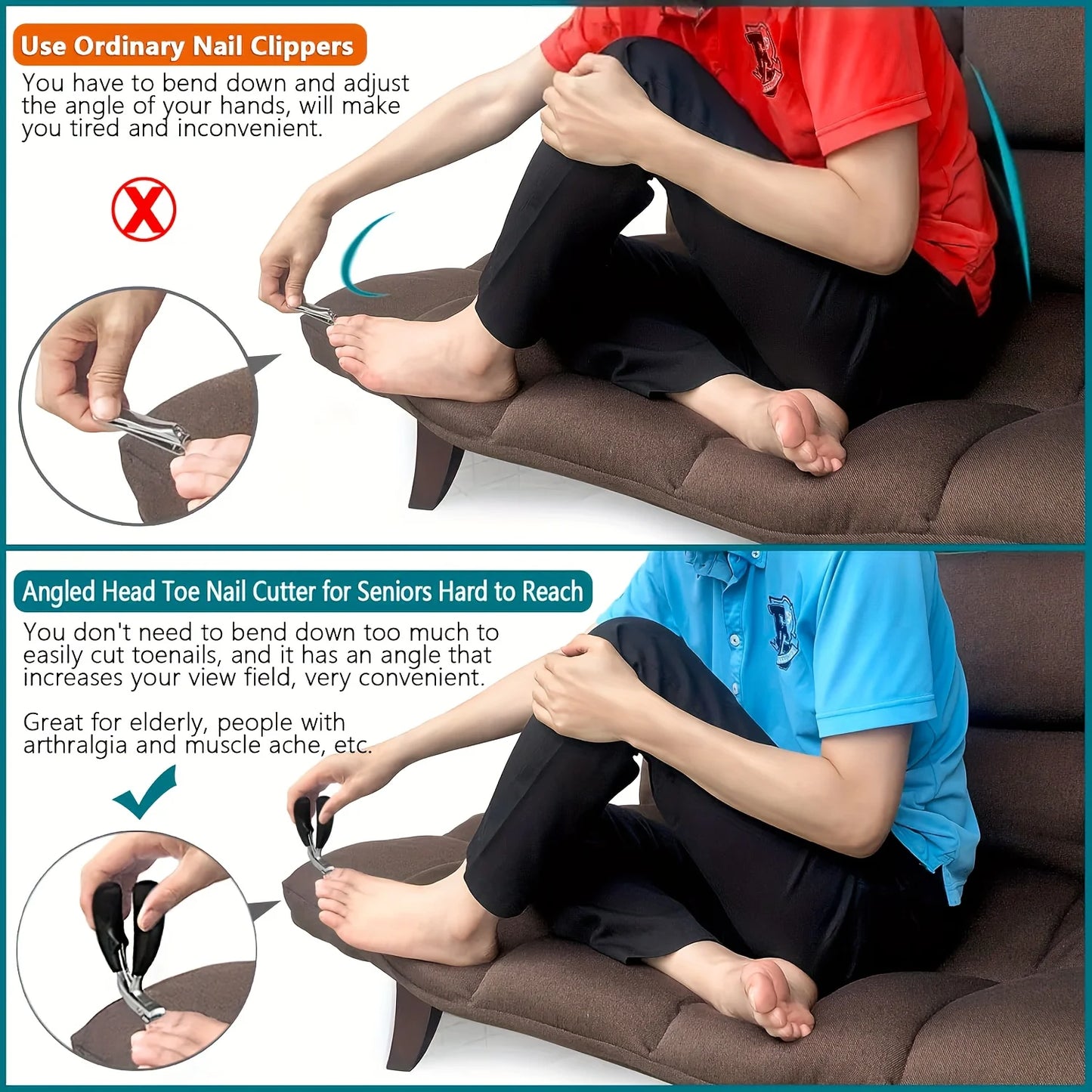 Professional Grade Concave Stainless Steel Nail Clippers for Thick Nails and Ingrown Toenails Sharp Curved Blade for Easy Trimmi