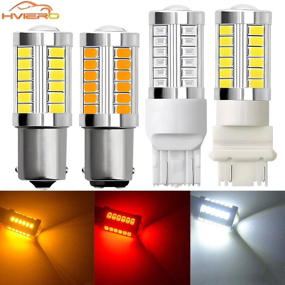 2X 1156 BA15S 1157 BAY15D 5630 Trunk License Plate Car Tail Brake Bulb Auto Signal Reverse Lamps Daytime Running Light White RED