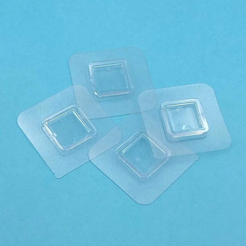 1pc Transparent Wire Shelf Wall Mount Sticker Sided Fixing Patch Wall Self Adhesive Hook For Kitchen Bathroom Gadget