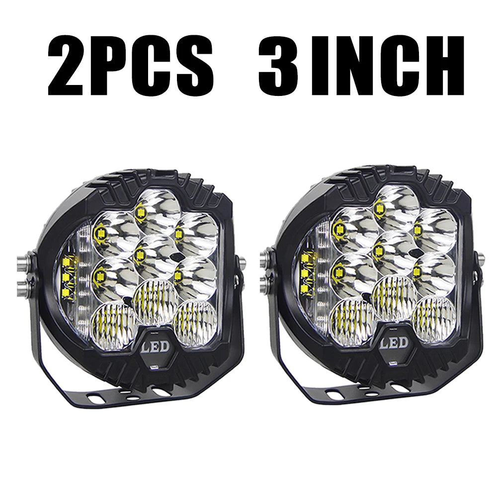 3'' 5'' 7'' Automobile LED Sport Work Lamps for Lada Offroad 4X4 vehicle Auxiliary Lights led 7 INCH Combo Driving Lamp Headlamp