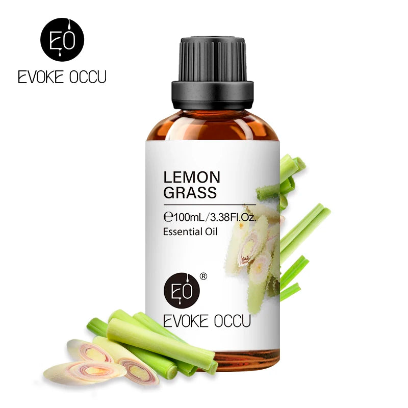 EVOKE OCCU 100ML Essential Oils - Lavender Vanilla Eucalyptus Jasmine Rose Mint for Diffuser Humidifier Candle