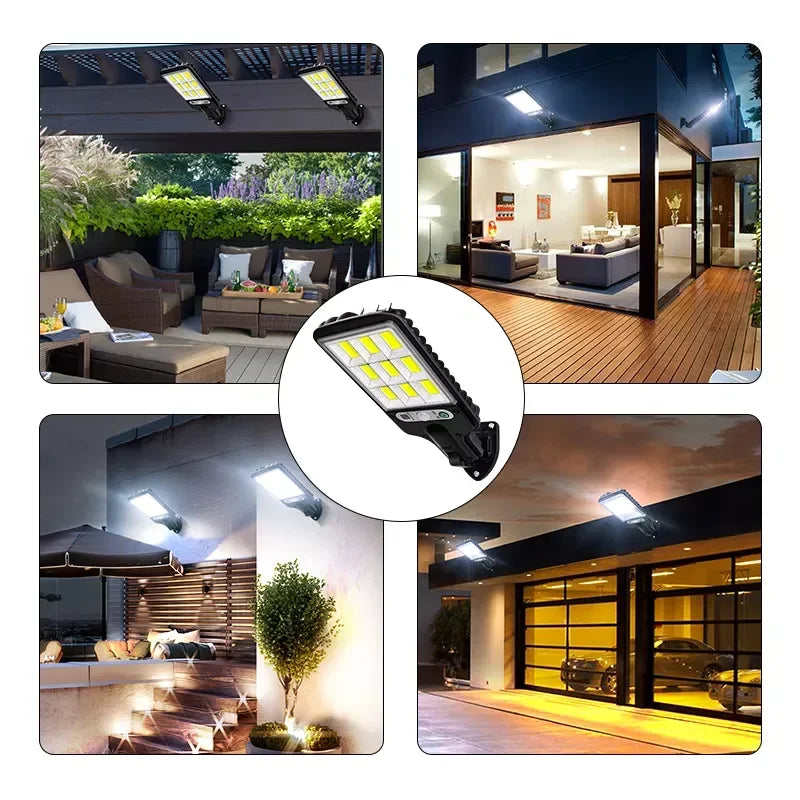 Outdoor Solar Light with 3 Mode Motion Sensor - LED Garden Wall Street Security Lamp