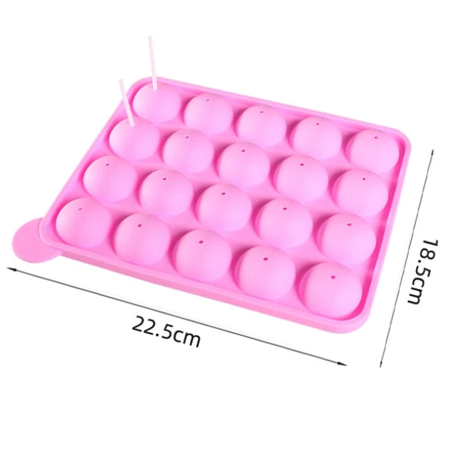 20 Hole Silicone Lollipop Mold DIY Chocolate Jelly Ice Ball Cake Molds Reusable mold Baked Dessert non-stick Mould Kitchen Tools