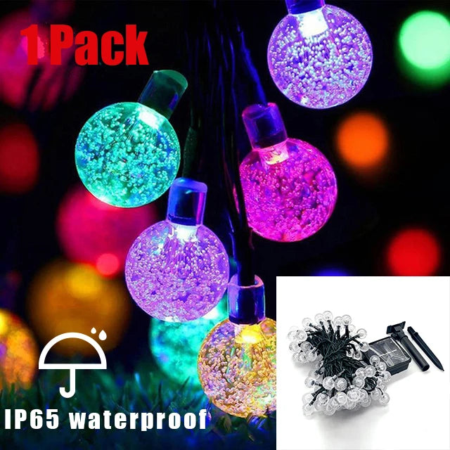 Solar LED String Lights 20-100 LEDs - IP65 Waterproof Outdoor Fairy Garden Lights 12M Christmas Decoration