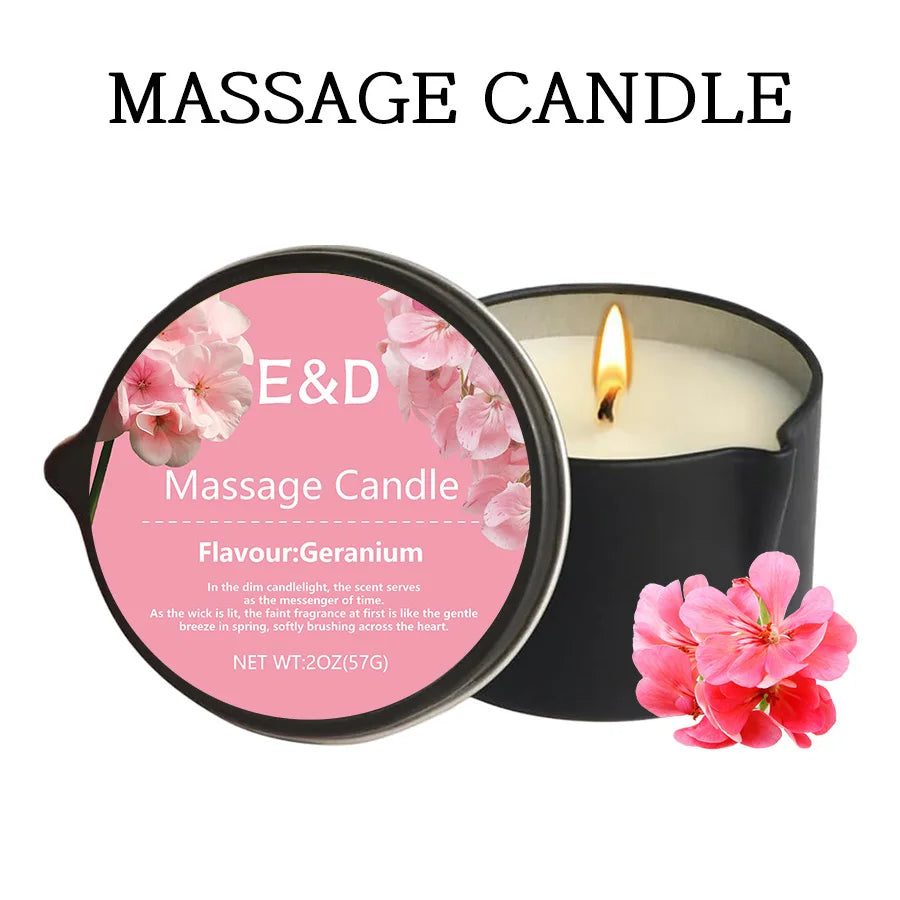 Massage Oil Candle - Stress Relief Skin Moisturizing Scented Aromatherapy Spa Luxury Candles