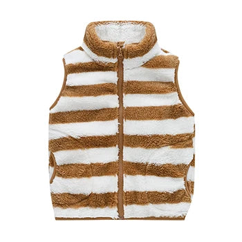 Spring Autumn Warm Children Vest Coat Baby Fleece Waistcoat Sleeveless Kids Outerwear Boys Girls Jacket 3-10 Year Child Clothing