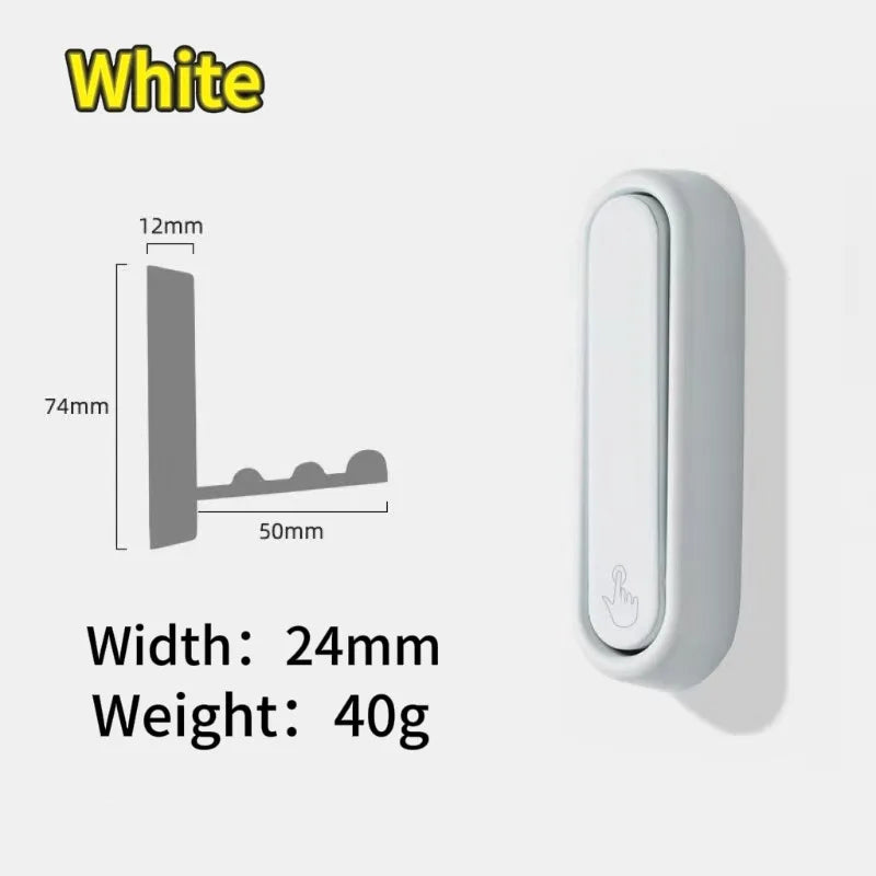 Folding Wall Hook Stainless Steel - Hidden Robe Towel Coat Hanger Matte Black 1-4pcs