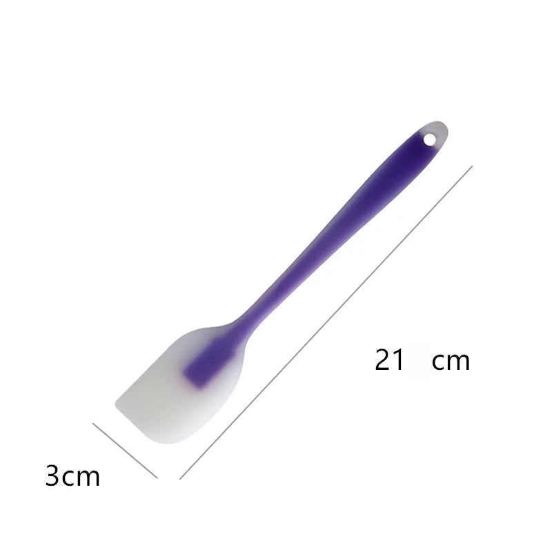 Baking Tools Spatula Integrated High Temperature Cake Cream Silicone Spatula Translucent Head Spatula Baking Tools Kitchen Tools