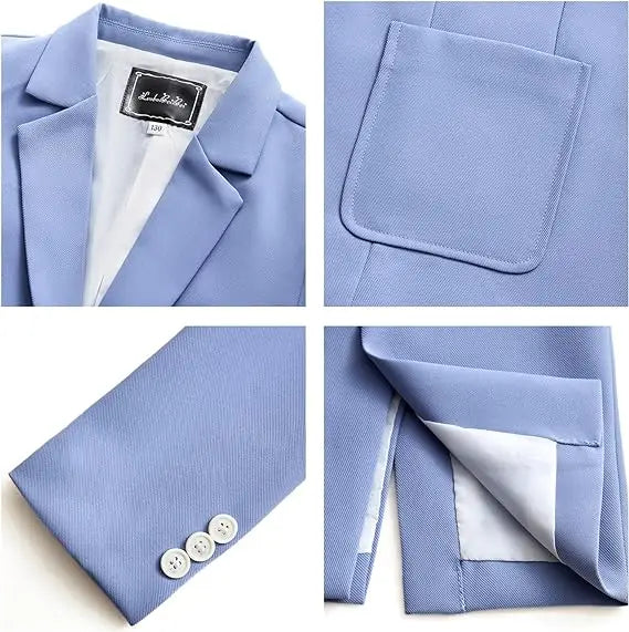 5 Pieces Children Jacket Vest Pants Bowtie Brooch Photograph Suit Boys Host Piano Dress Gentle Kids Easter Performance Costume