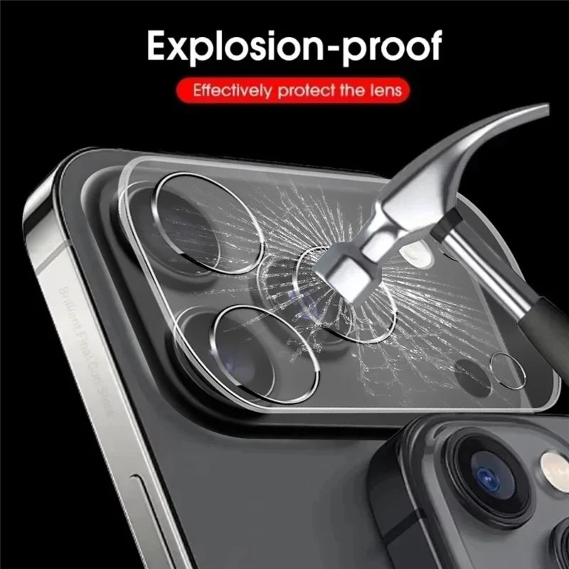 1-4PCS 8K Tempered Glass Camera Protector For iPhone 17 Pro Max Lens Film For iPhone 17 Air 17Pro Black Circle Protective Case
