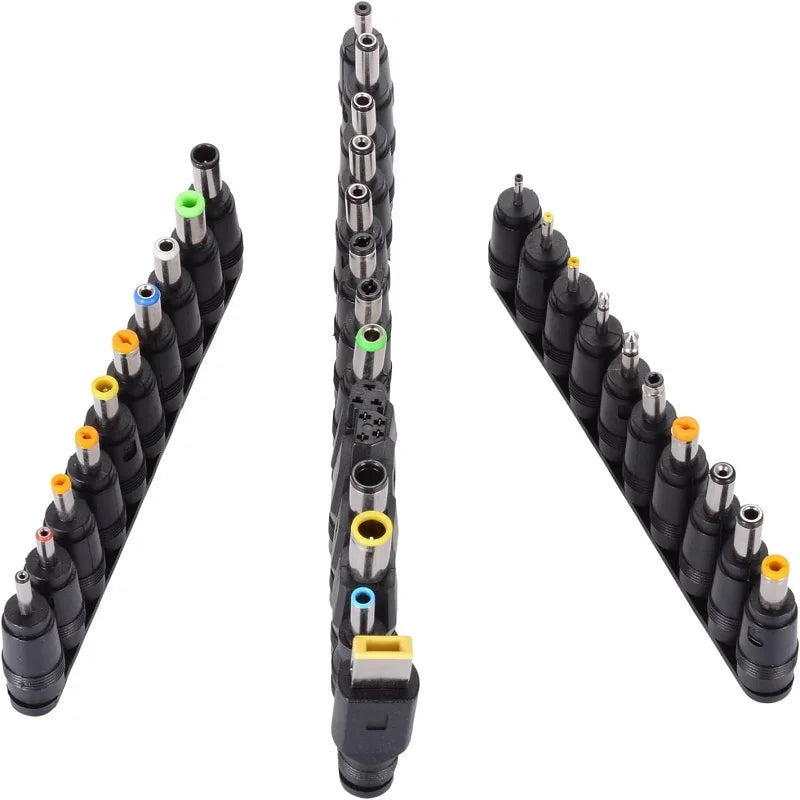 34PCS Universal 5.5mmx2.1mm DC AC Power Adapter Tips Connector Kits for Lenovo Thinkpad Laptop Power Supply Plug Jack Sets