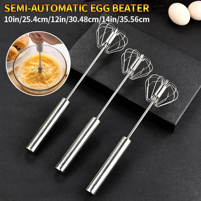 Semi Automatic Egg Beater Rotating Cream Egg Mixer Household Manual Egg Beater Baking Tool Kitchen Tools