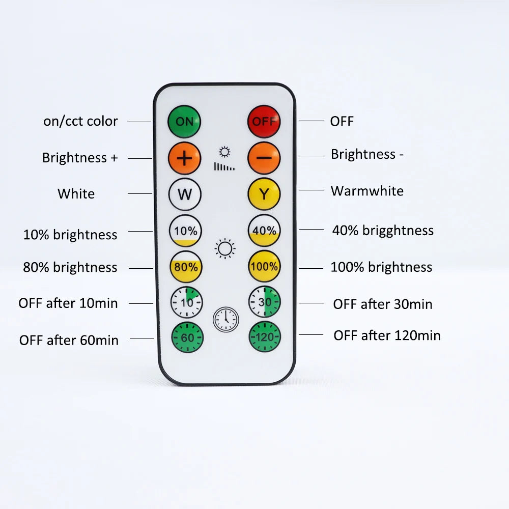 Round LED Cabinet Closet Light CCT Under Furniture Dimmable Lamps Battery Powered Night Bedroom Wardrobe Lighting Remote Control