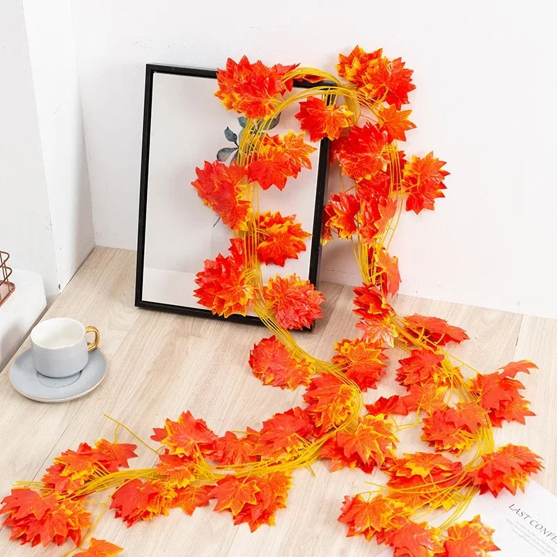 1/6pcs 2.2M Artificial Plant Green Leaves Ivy Wall Hanging Vine Plants Wedding Home Decor Garden DIY Garden Decoration