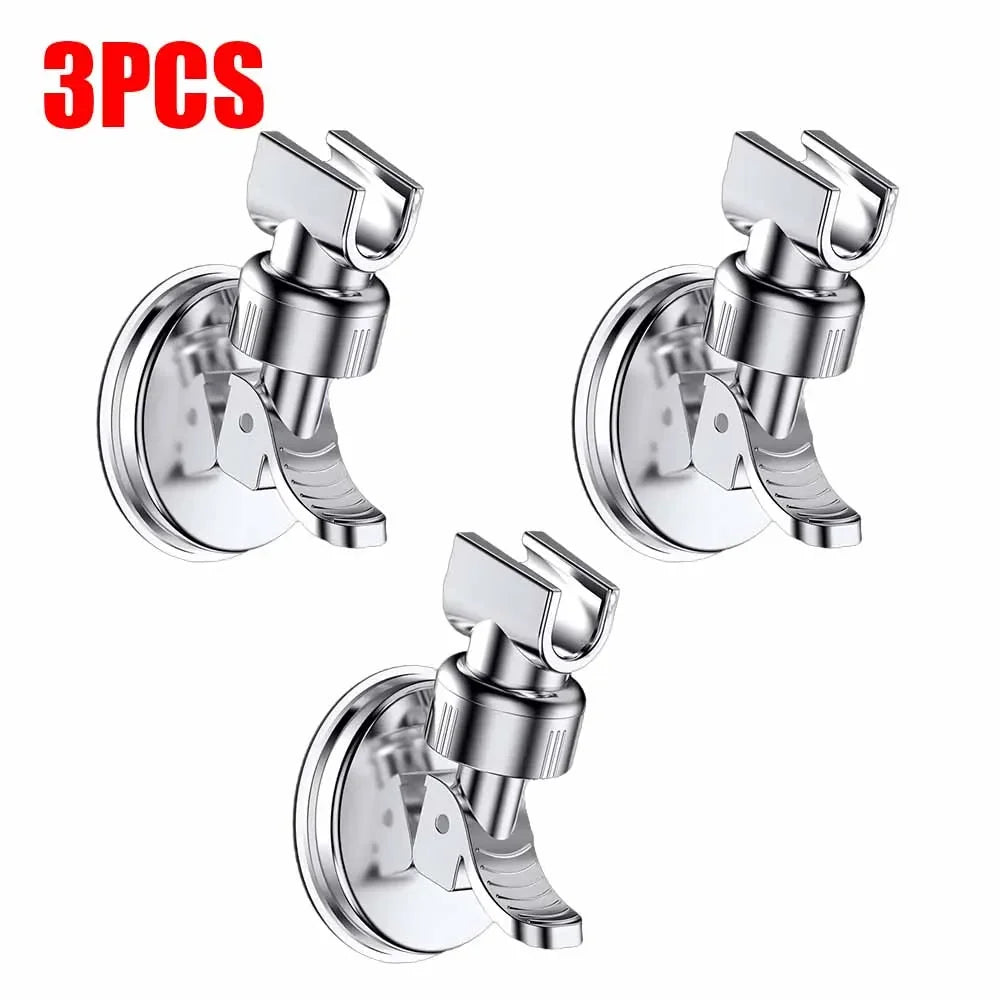 1-4Pcs Strong Vacuum Suction Cup Shower Rack Adjustable Handheld Shower Head Wall Mount Holder Rotating Bathroom Shower Base